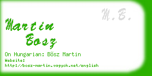martin bosz business card